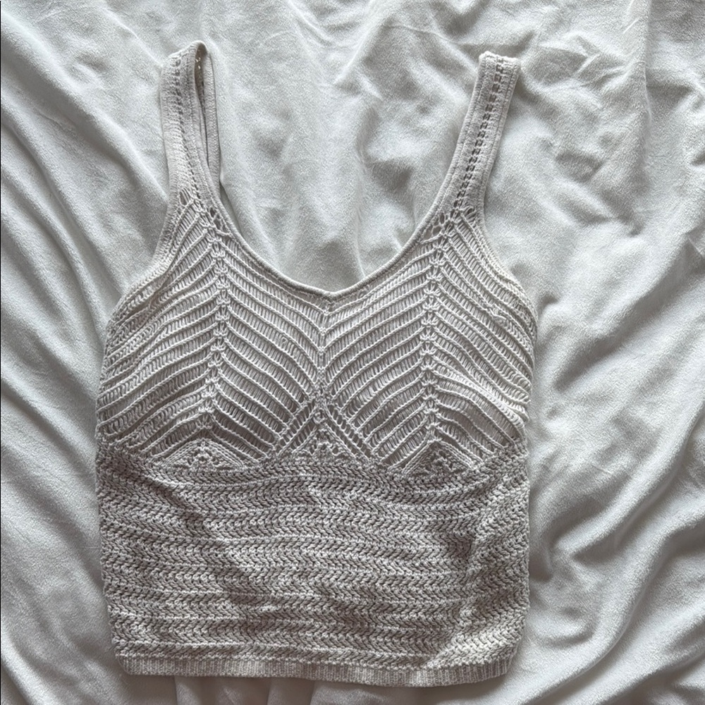 Abercrombie & Fitch Cream Knit Tank Top